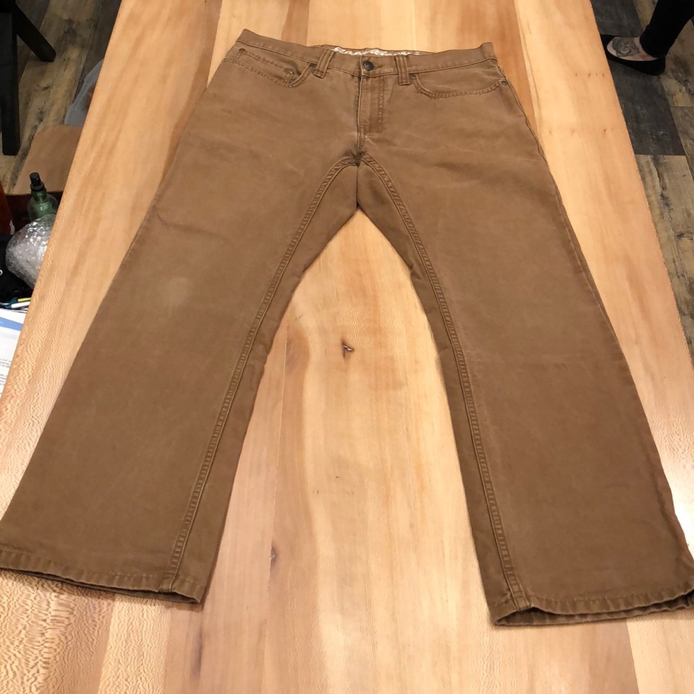 Eddie Bauer straight fit jeans sandstone 32x30